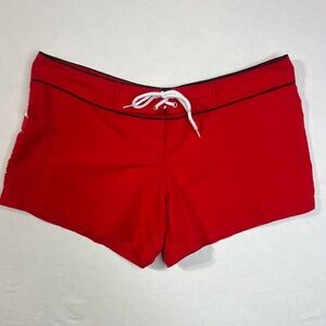 Point Conception Bright Red Board Surf Swim Shorts